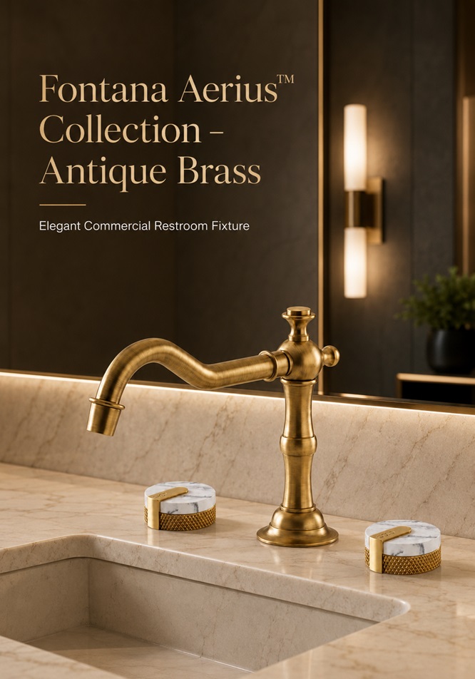 Fontana Aerius Collection Antique Brass Widespread Faucet